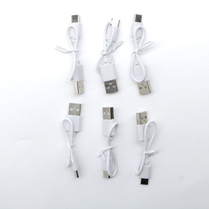 Cable de Carga USB Tipo C al por Mayor, Blanco, 0.2m, Micro Trenzado, TPE/PVC, Conductor de Cobre Puro, 0.5A 0.8A, Conectores Tipo C para Auriculares - Product Image 5