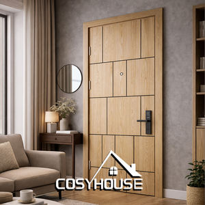 Puerta Interior Minimalista Escandinava de Madera de Roble Blanco para Apartamento o Dormitorio, Diseño Moderno y Simple - Product Image 1