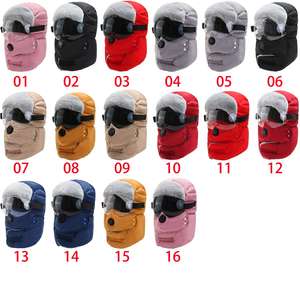 Lda1736 — casquette unisexe de Ski, coupe-vent, chapeau bombardier, piège, pour le cyclisme, chapeau russe avec lunettes - Product Image 6