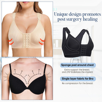 Soutien-gorge colombien sans armatures pour femmes, grande taille, soutien dorsal, push-up, compression de haute qualité, post-chirurgie, augmentation mammaire