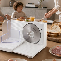 Machine à trancher les aliments électrique, design compact pour la maison, tranchage de précision pour le pain, la viande, le fromage, le jambon, utilisation en cuisine