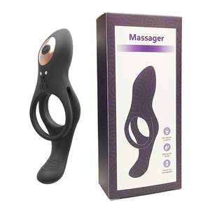 Anneau vibrant en silicone à double anneau à 10 fréquences avec télécommande - Product Image 6