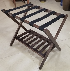 H042 rắn GỖ GẤP hành lý đứng khách sạn phòng ngủ Giày SHELF-cho khách sạn cung cấp nhà máy bán buôn - Product Image 3