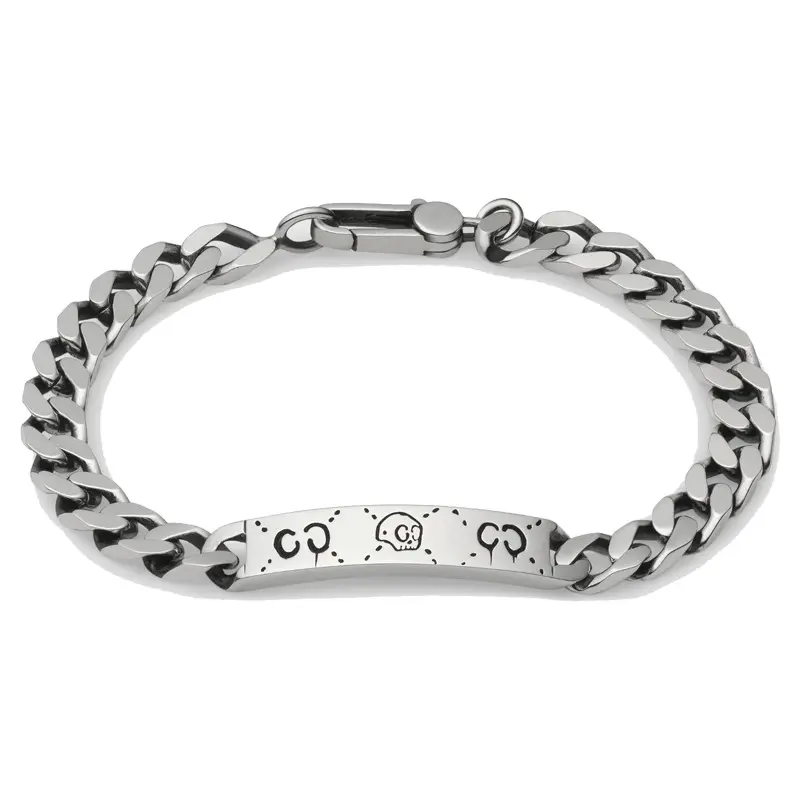 Hip Hop Fashion Skull C Letter Trend Jewelry Neutral Stainless Steel Bracelet