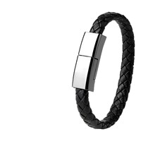 Câble bracelet USB PD 60W à charge rapide et transfert de données, torsadé court 20-22,5 cm, pour iPhone Type C / Micro