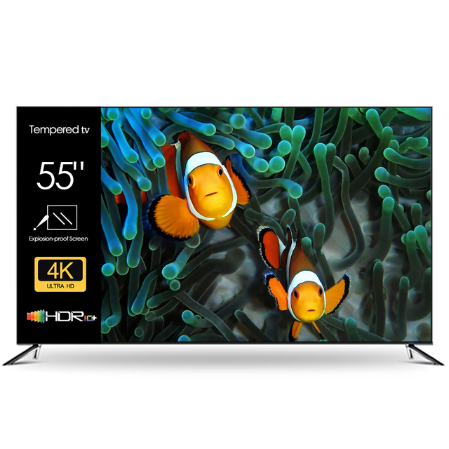 Metal Frame 55inch Flat Screen TV Television Unbreakable 55 65 Inches 4K Smart TV