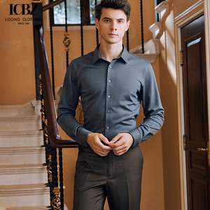 <span class=keywords><strong>Camicie</strong></span> da uomo a maniche lunghe senza stiratura <span class=keywords><strong>professionale</strong></span> abbigliamento formale da uomo - Product Image 5