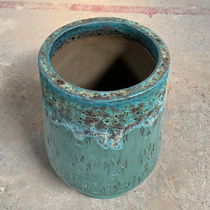 กระถางต้นไม้เซรามิกเคลือบหม้อขนาดใหญ่สำหรับสวนในร่มและกลางแจ้งพร้อมอุปกรณ์เสริมเครื่องปั้นดินเผา - Product Image 3