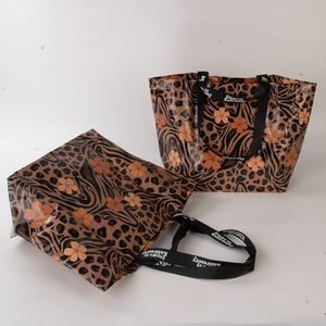 Borsa della spesa con stampa leopardata di alta qualità resistente in tessuto pp borsa della spesa riciclata Eco abbigliamento regalo sacchetti della spesa - Product Image 2