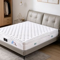 Matelas à ressorts ensachés orthopédiques en mousse à mémoire de forme sur mesure, taille Queen et King, compressé, pour chambres d'hôtel