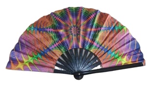 Abanicos Plegables de Bambú Grandes de 33 cm, Personalizados, Duraderos, con Pintura Floral, para Fiestas, Bailes, Festivales, Recuerdo Tallado - Product Image 5