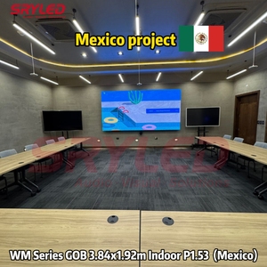 Pantalla LED GOB para Interiores P1.53 P2.5 de Paso Fino, <span class=keywords><strong>3</strong></span>.84x1.92m, Video Wall 4K HD para Sala de Control de Conferencias, México, Latinoamérica - Product Image 4