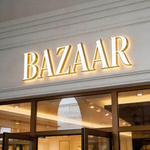 Letrero Rectangular Acrílico LED 3D Personalizado para Tienda, con Iluminación Trasera, Fácil Instalación - Product Image 1