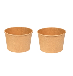 Eco Friendly 9oz Kraft Paper Soup Bowl Water Proof Disposable Biodegradable Food <b>Container</b> for <b>Takeaway</b> and Fast Food - Product Image 3