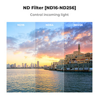 Kit de 4 filtres magnétiques K&F Concept (CPL/Diffusion Noire 1/4+ND16+ND64+ND256) compatible avec le stabilisateur DJI Osmo Pocket 4