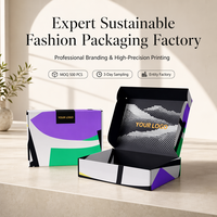 Boîte à vêtements en carton personnalisée et durable avec logo sur mesure et design gratuit pour l'expédition de vêtements et d'accessoires de mode