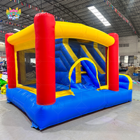 Château gonflable AirFunPro pour l'intérieur et l'extérieur, en PVC, avec toboggan et trampoline, installation facile, taille personnalisée, capacité maximale 10 personnes