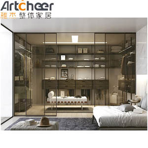 Meubles de chambre à coucher Foshan pour chambre king-size, design italien, avec portes coulissantes, pour villa et appartement - Product Image 4