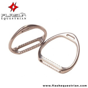 Estribos ecuestres hechos a medida, Color plateado brillante, estribos españoles, estribos en inglés, estribos de seguridad - Product Image 4