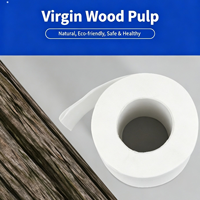 2 plis de pâte de bois vierge forte, jetable et écologique Papier toilette souple de marque privée avec logo personnalisé