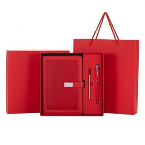 Carnet de notes de luxe promotionnel en gros pour cadeau d'entreprise, agenda vert personnalisé en cuir PU, ensemble cadeau d'entreprise avec stylo - Product Image 2