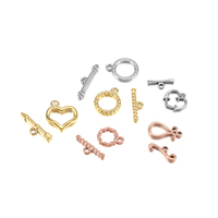 Fermoirs OT en acier inoxydable doré de haute qualité, 16 styles, connecteurs pour pendentifs, bracelets, colliers, composants de bijoux DIY, Chine