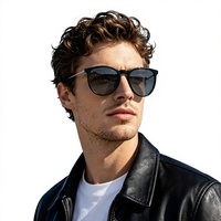 Kacamata Hitam Trendy Unisex 2026 Gaya Korea Terbaru, Bingkai Bulat Polarisasi Full Frame Metal UV400, Merek High-End Modis