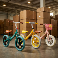 Vélo d'équilibre pour enfant en acier à haute teneur en carbone, sans pédales, pour tout-petits de 2 à 5 ans, siège réglable, pneus de 10 pouces
