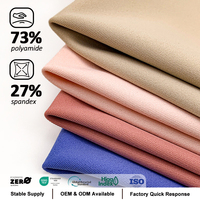 Jdttex 27% Spandex 73% Nylon Deportes Yoga Pantalones Tela Venta caliente Regular Transpirable Stretch Jersey Prendas Lencería Trama recubierta
