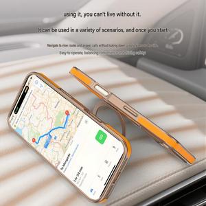 Funda Magnética de Cuero PU para iPhone 17 16 15 14 13 Pro Max 17 Air con Protección de 360 Grados °   Funda Antigolpes con Soporte de Anillo - Product Image 4