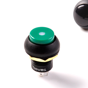 Toowei White Illuminated Plastic Push Button Schalter mit 4 Pins 12mm 3a Ip67 wasserdichte Kuppel für Handwerk - Product Image 3