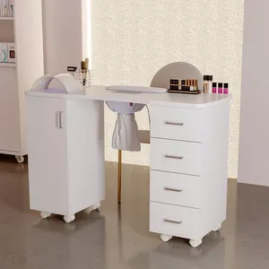 Table de manucure moderne avec collecteur de poussière et repose-poignet. Table de manucure professionnelle dans un salon de beauté. Mobilier de salon de beauté - Product Image 2
