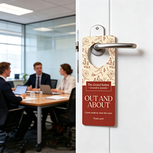 Sublimation Blanks Wood <strong>Door</strong> Sign Hanger &amp; <strong>Knob</strong> Hangers DIY Waterproof Eco-Friendly <strong>Door</strong> Tags for Home Office Hotel Restaurant - Product Image 5