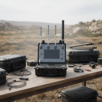 Détecteur de signal UAV d'usine 360 °   Étui de transport portable pour système de détection FPV et de détection de drones omnidirectionnels à longue portée (rayon de 1 à 10 km)