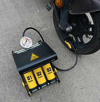Compresseur d'air de pompe à pied-Gonfleur de pneu portable pour vélos/motos/voitures/balles universel