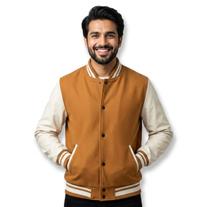 <b>Men</b> Wool Patches <b>Leather</b> Sleeve Premium Quality Wholesale <b>man</b> <b>Jacket</b> Varsity CollegeBaseballjacket for <b>men</b> - Product Image 1