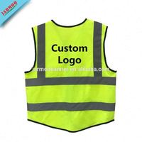Gilet de sécurité réfléchissant vert fluorescent haute visibilité imprimé sur mesure pour événements et activités promotionnelles avec logo personnalisé