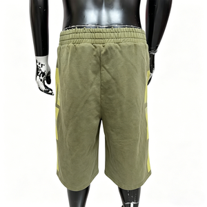 Oem Casual Sport 7-point Shorts 100% Cotton Men's Gym Drawstring Shorts Print Logo Knitted Drawstring Closure Shorts for Men - Product Image 4