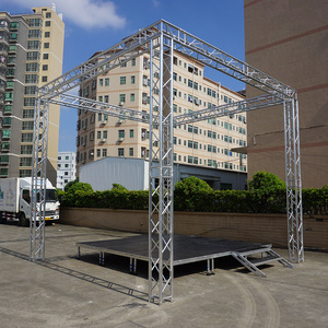 Lightweight Portable Stage Height Adjustable Indoor/Outdoor Concert Event Stage with Easy Assembly and Non-Slip Surface - Product Image 1