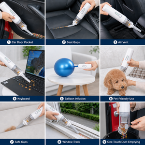 Handheld USB Rechargeable 3-Speed <b>Portable</b> Car <b>Vacuum</b> Cleaner 20kPa Powerful Suction Lightweight <b>Vacuum</b> for Car & Home - Product Image 2