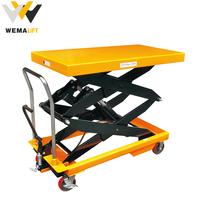 Plateforme élévatrice à ciseaux WEMALIFT PT300/PT800, élévateur de marchandises, 300 kg, portable, hydraulique, mobile, télécommande, déplacement manuel