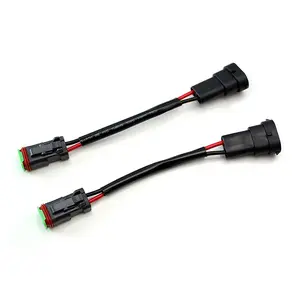 Deutdt DT 2 Pin Kit kuncir Pria Wanita kabel soket tahan air konektor adaptor kawat Harness untuk lampu kerja LED Bar