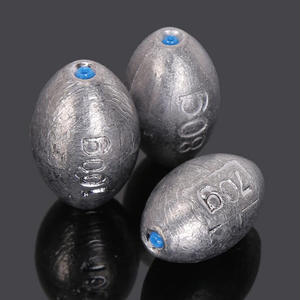 Olive Shape <b>Fishing</b> Lead Sinker Hollow Core Plastic <b>Weight</b> 10g 20g 50g For Ocean Rock <b>Fishing</b> Durable Function - Product Image 1