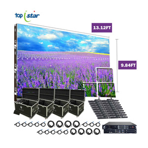 Stok peralatan sewa LED luar ruangan P3.91 P2.97 lemari 500x1000mm latar belakang panggung koneksi lembut untuk mal belanja IP65 - Product Image 1