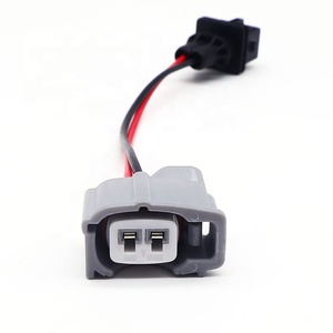 ขั้วต่อสายไฟหัวฉีดน้ำมันเชื้อเพลิงตัวเมีย2ทาง BC-016 18AWG เปลี่ยน PBT/ทองแดงโดยตรง - Product Image 1