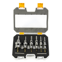 Ensemble de coupe-trou de lame en alliage dur à pointe de carbure de tailles multiples robustes Kit de scie pour métal dur 6 pièces