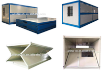 Nouvelle conception de conteneur pliable moderne de haute qualité à bas prix, structure en acier, 20 pieds, personnalisable, pour bureau, bâtiment, panneau sandwich, boutique