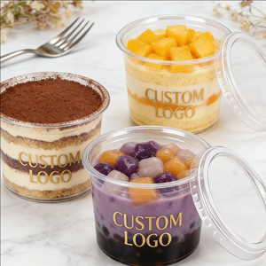 Vasos de Plástico PP de Pared Simple de 8oz, 10oz, 22oz, 30oz y 90mm con Impresión UV para Servir Matcha y Postres - Product Image 4