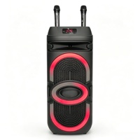 Altavoz Bluetooth OEM Dual de 10 Pulgadas, Altavoz de Karaoke Portátil con Micrófono Inalámbrico RGB, para Conciertos al Aire Libre y Cine en Casa