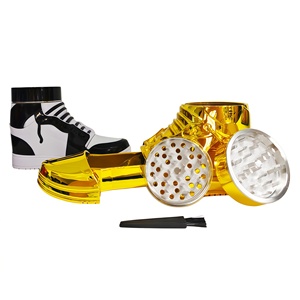 Nuevo Diseño de Fábrica, Creativo y Elegante, Triturador de Hierbas en Forma de Zapato, de Aleación de Zinc, 4 Piezas, Manual, para Tabaco y Hierbas - Product Image 3